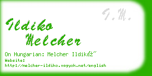 ildiko melcher business card
